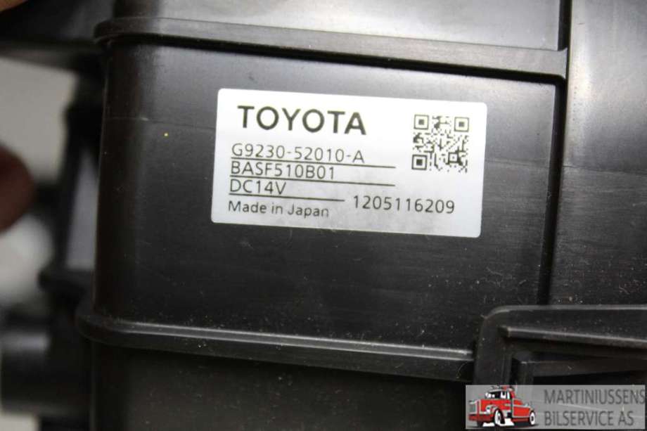 Diverse deler til Toyota Yaris 2014-2020 (Type III, Fase 2) (TOYOTA||G9230-52010-A)