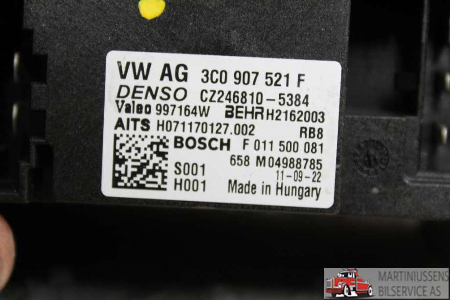 Varmeapparat motstand til Audi A3 2009-2012 (Type II, Fase 2)  (AUDI||3C0 907 521 F)