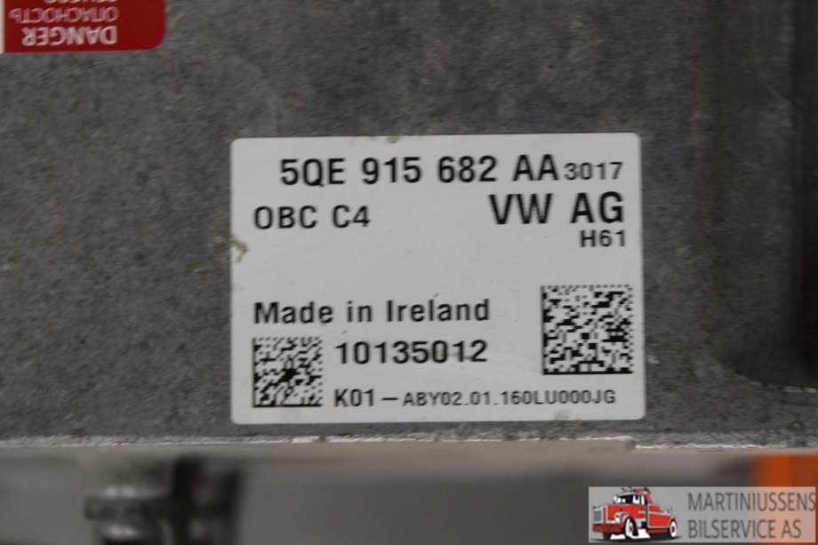 Batterilader (OBC - On Board Charger) til VW Golf VII 2012-2017 (Fase 1)  (|5QE 915 682 AA)