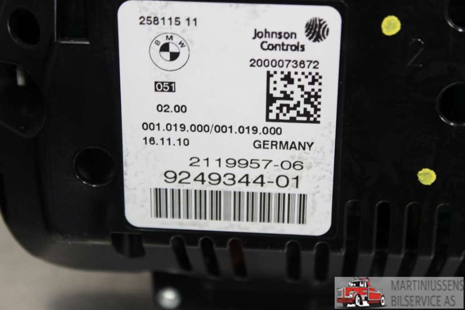 Speedometer til BMW 5-Serie 2010-2017 (F10/F11) (F10/F11) (BMW|9249344-01|)