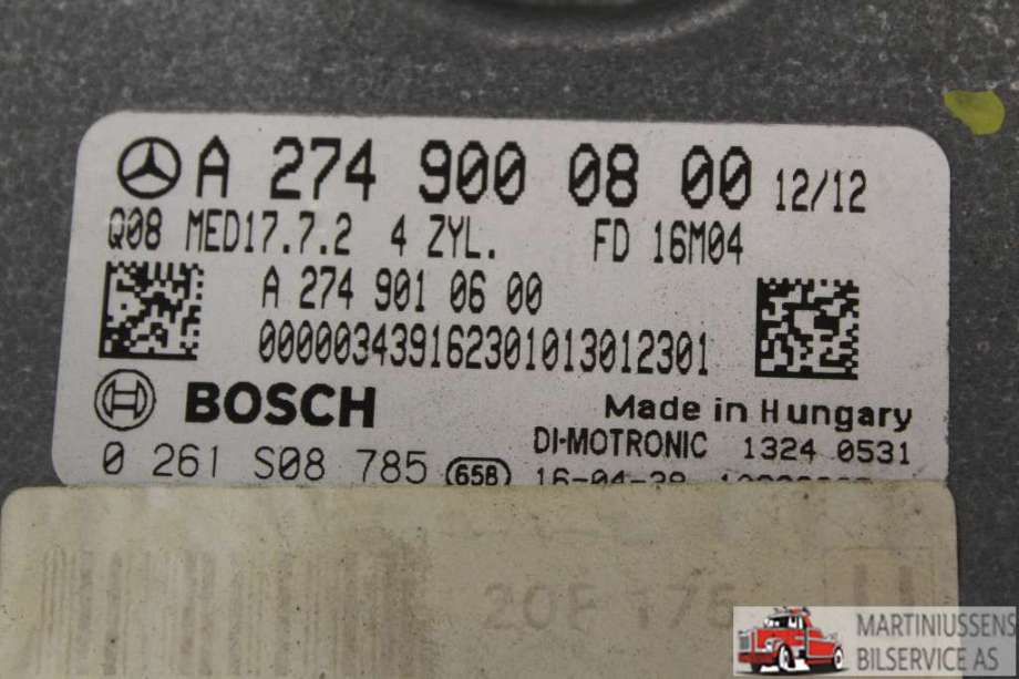 Styreenhet motor til Mercedes C-Klasse 2014-2018 (Fase 1) (W205) (W205) (MERCEDES||A 274 900 08 00)
