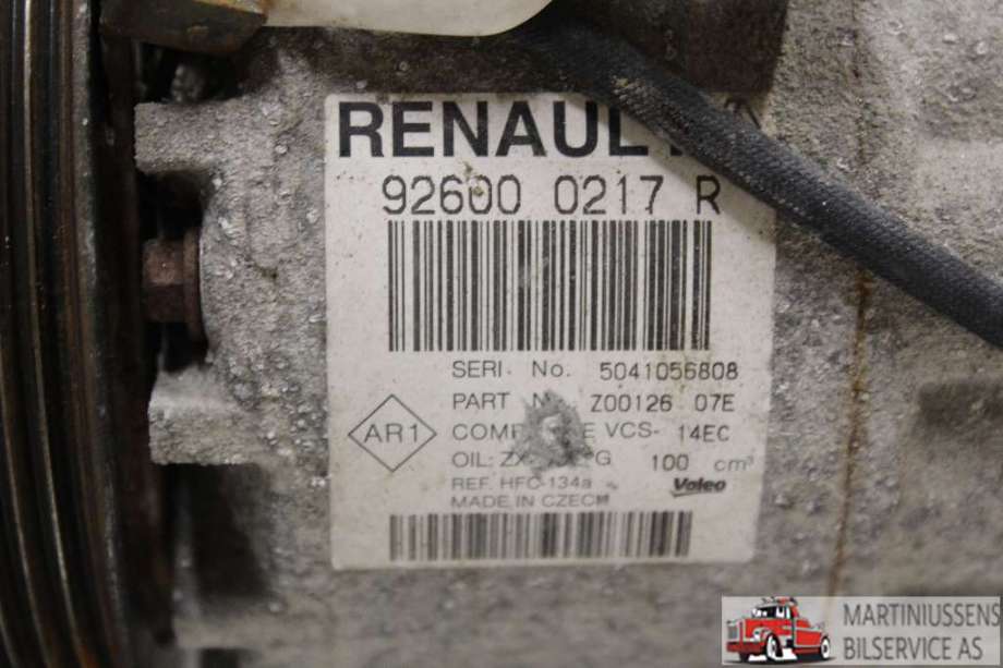 Aircondition kompressor til Renault Captur 2013-2020 (Type I)  (RENAULT||92600 0217 R)
