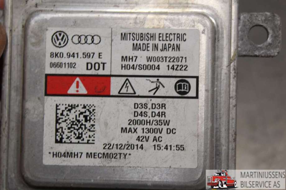 Styreenhet xenon/ballast til VW Touran 2010-2015 (Type I, Fase 3)  (VOLKSWAGEN||8K0.941.597.E)