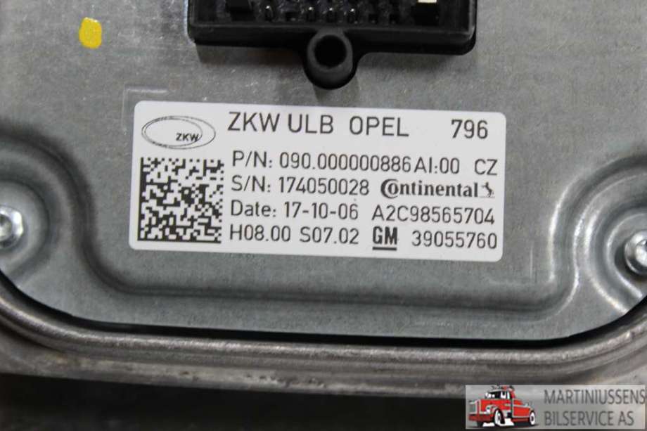 Styreenhet xenon/ballast til Opel Astra K 2015-->>  (OPEL||H08.00 S07.02)
