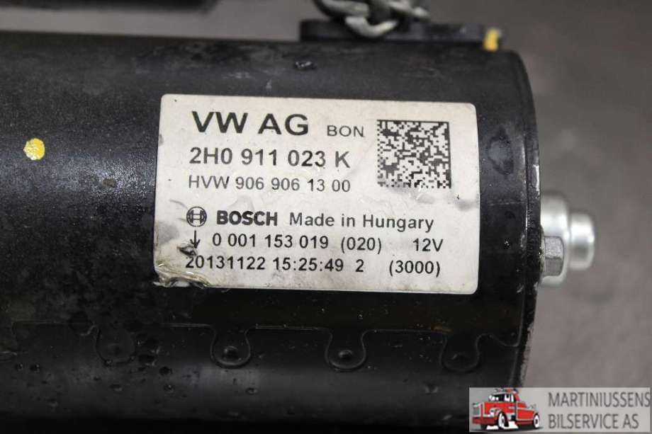 Starter diesel til VW Crafter 2011-2016 (Type I, Fase 2)  (VOLKSWAGEN||2H0 911 023 K)