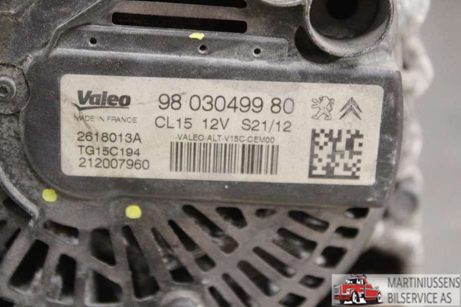 Dynamo til Citroën C4, Aircross 2012-2017  (CITROEN||98 030499 80)