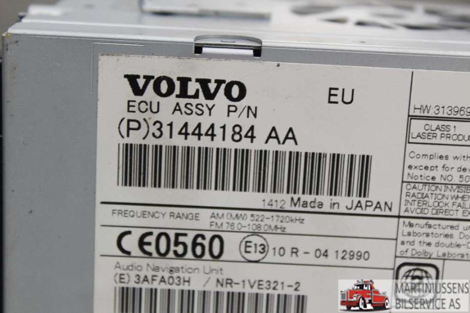Bilstereo til Volvo V40 2012-2019  (VOLVO||31444184 AA)
