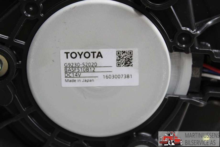 Diverse deler til Toyota Yaris 2014-2020 (Type III, Fase 2)  (TOYOTA||G9230-52020)