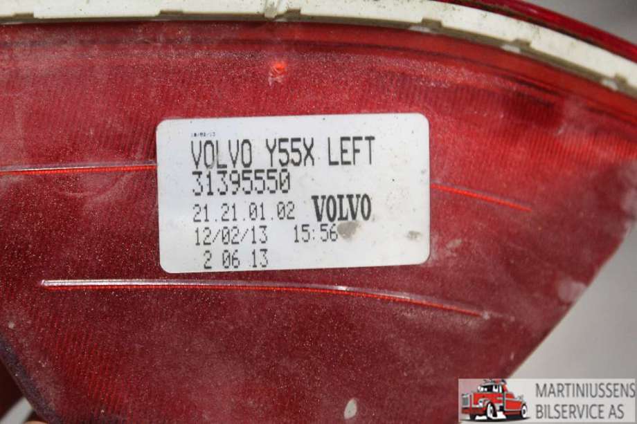 Baklykt fra støtfanger til Volvo V40 2012-2019  (VOLVO||31395550)