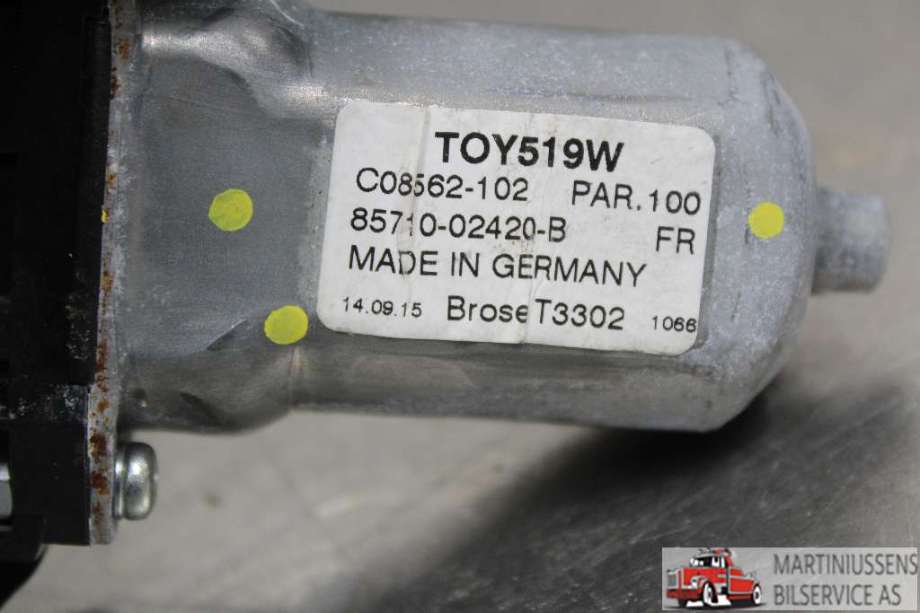 Ruteheis høyre foran til Toyota Auris 2015-2019 (Type II, Fase 2)  (TOYOTA||85710-02420-B)