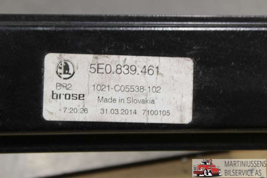 Ruteheis til Škoda Octavia 2013-2016 (Type III, Fase 1)  (SKODA||5E0.839.461)