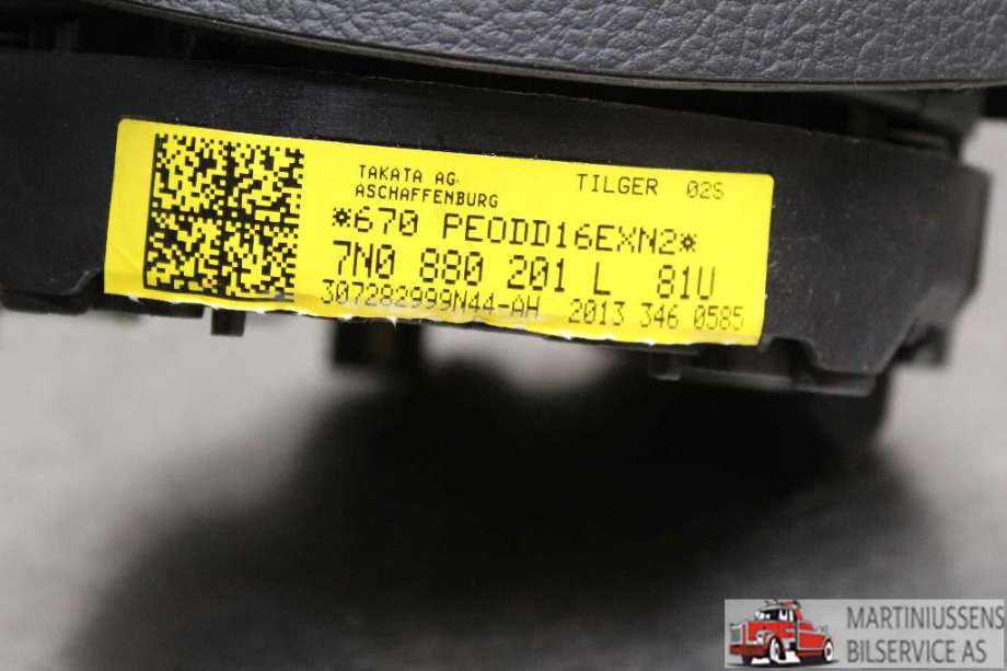 Airbag rattpute til VW Sharan 2010-->> (Type II)  (VOLKSWAGEN||7N0 880 201 L 81U)