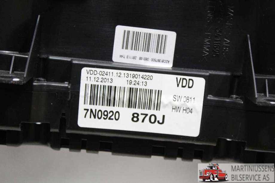Speedometer til VW Sharan 2010-->> (Type II)  (VOLKSWAGEN||7N0920 870J)