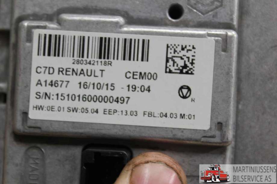 Multimedia display (MCU - Media Controller Unit) til Renault Kadjar 2015-->>  (RENAULT||280342118R)