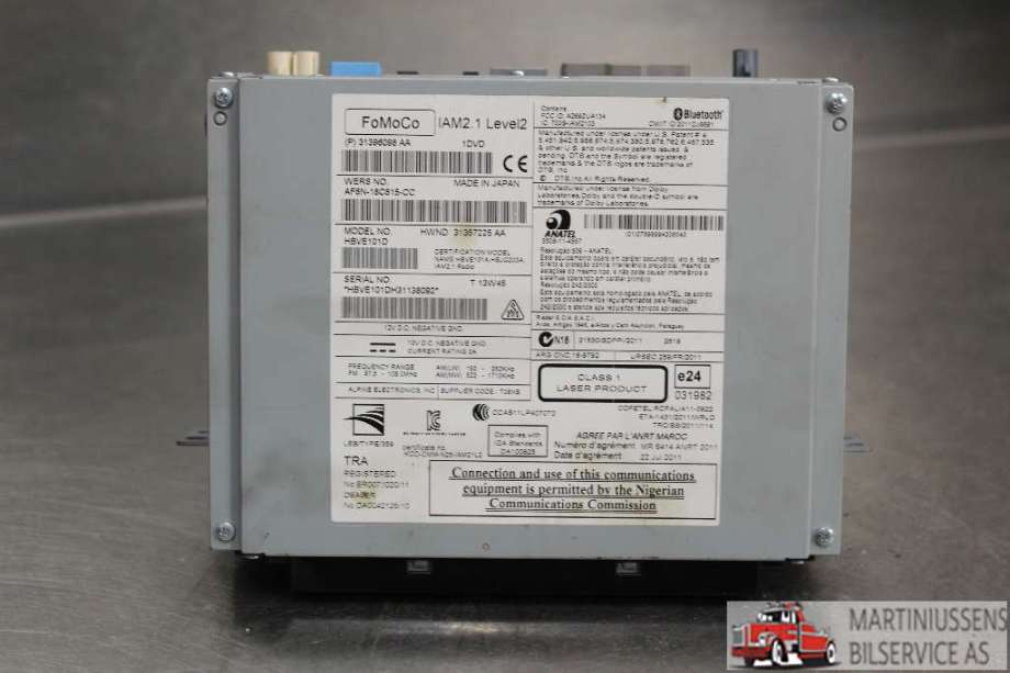 Bilstereo til Volvo V40 2012-2019  (VOLVO||AF6N-18C815-CC)
