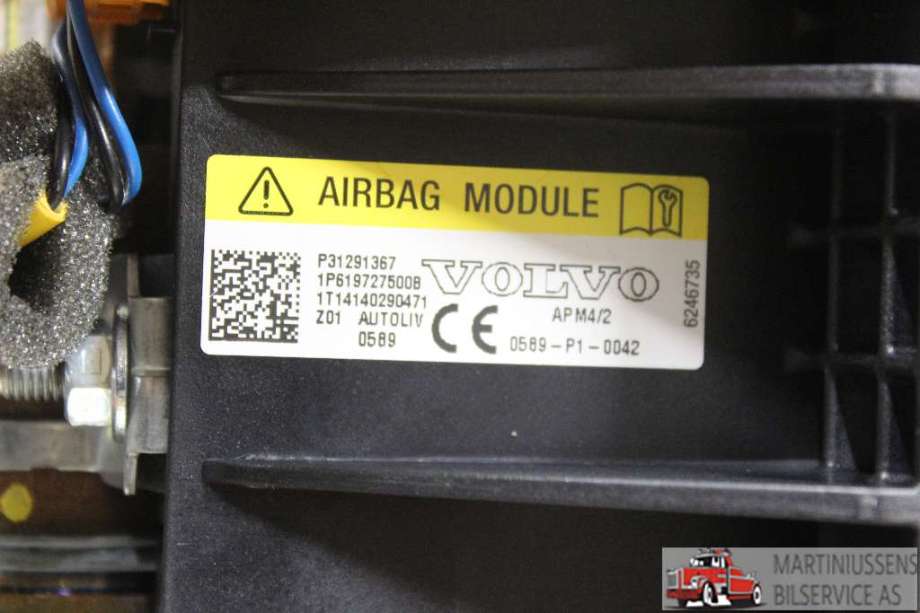Airbag passasjer til Volvo V40 2012-2019  (VOLVO||P31291367)