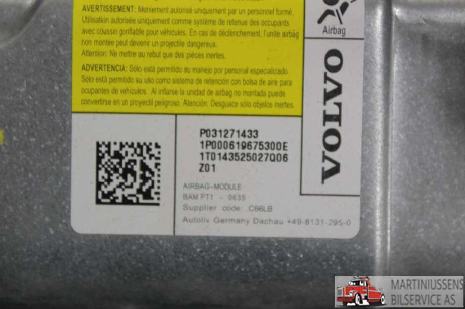 Airbag kne til Volvo V40 2012-2019  (VOLVO||P031271433)