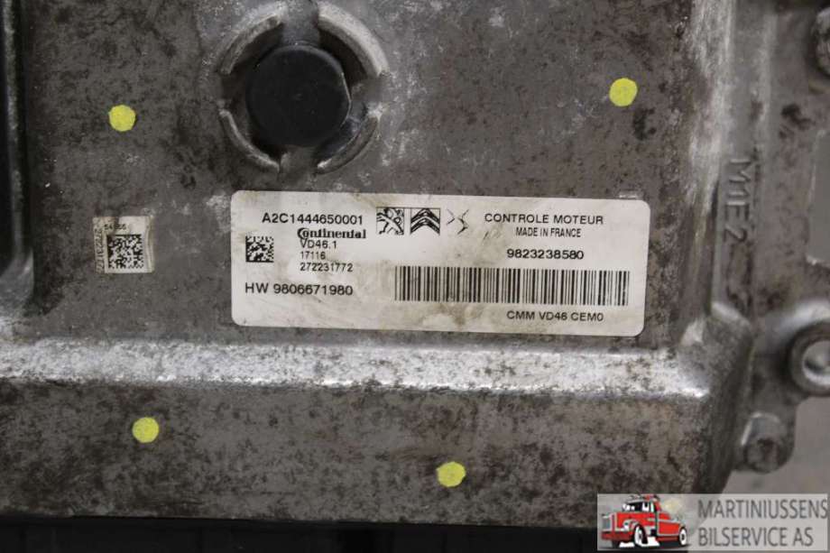 Styreenhet motor til Peugeot 3008 2016-->> (Type II)  (PEUGEOT||9823238580)