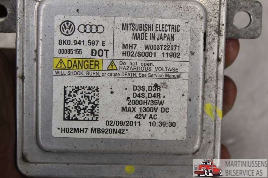 Styreenhet xenon/ballast til Audi A1 2010-2014 (Type I, Fase 1)  (AUDI||8K0941597E)
