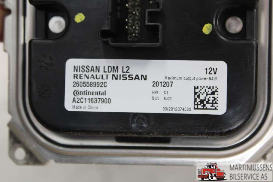 Styreenhet xenon/ballast til Nissan Leaf 2018-->> (Type II)  (NISSAN||260558992C)
