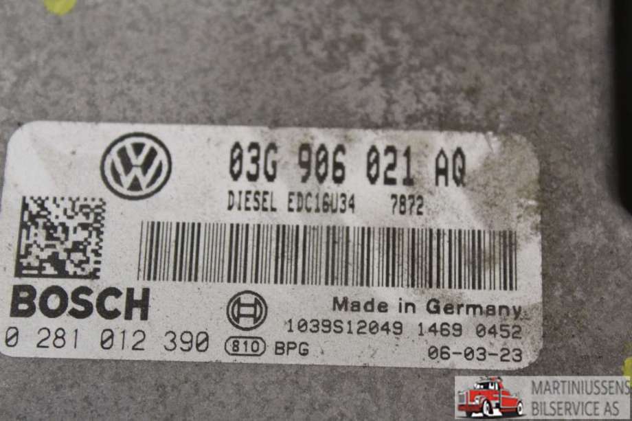 Styreenhet motor til VW Caddy 2004-2010 (Type III, Fase 1)  (VOLKSWAGEN||03G.906.021)
