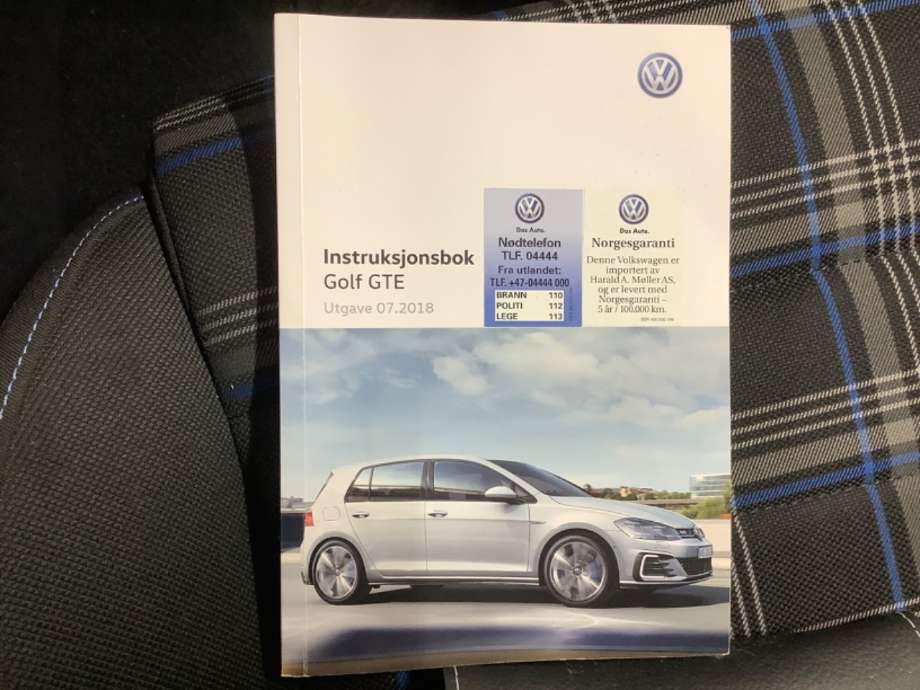 Instruksjonsbok til VW e-Golf, 2017-2020 (Fase 2)  (VOLKSWAGEN|)