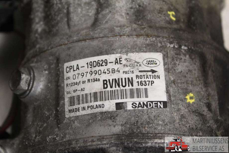 Aircondition kompressor til Land Rover Range Rover Sport 2013-->>  (LAND-ROVER||CPLA-19D629-AE)