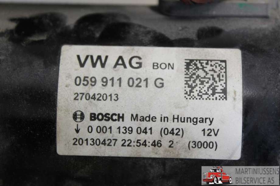 Starter diesel til Audi A5 2007-2016 (Type I)  (AUDI||059 911 021 G)