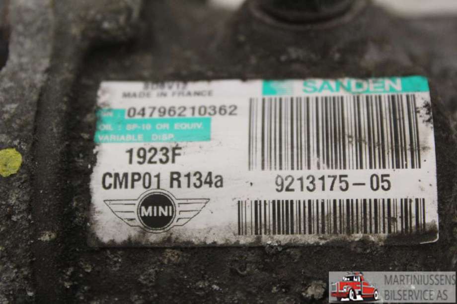 Aircondition kompressor til Mini One/Cooper 2007-2014 (R55-57) (R55-57) (MINI||9213175-05)