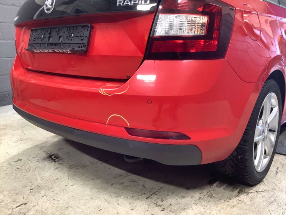 Støtfanger bak til Škoda Rapid 2012-2019  (SKODA|)