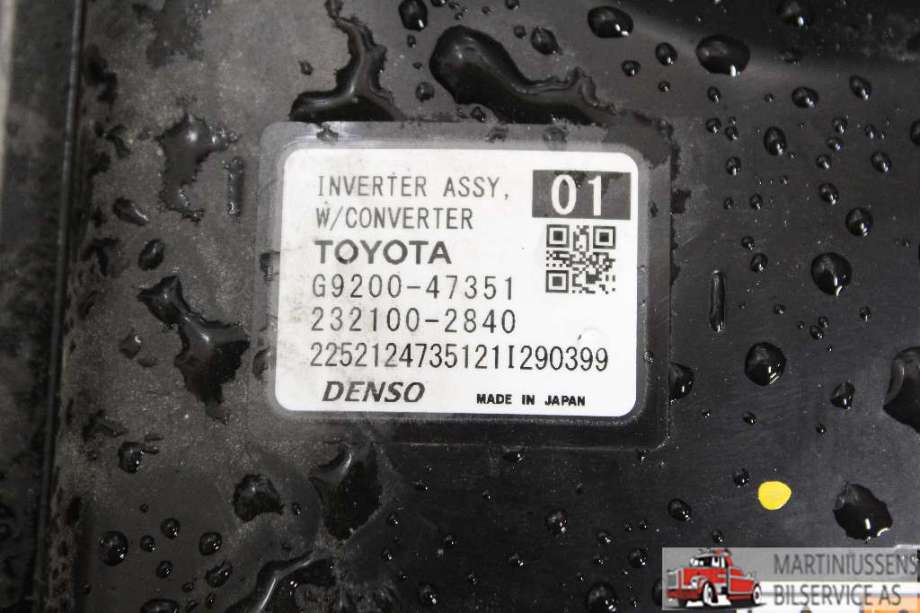 Inverter elbil til Toyota Corolla 2019-->>  (TOYOTA||G9200-47351)