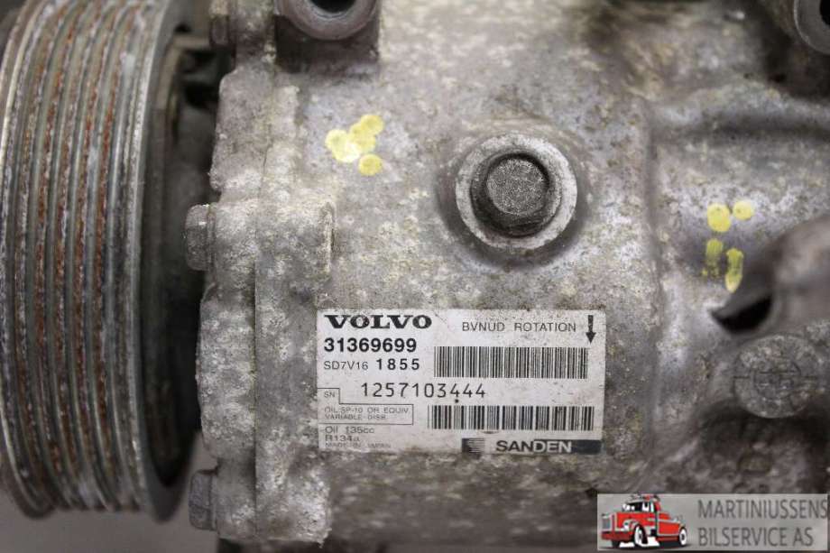 Aircondition kompressor til Volvo V60/V60 CC 2013-2018 (Type I, Fase 2)  (VOLVO|31369699|)