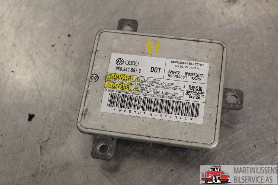 Styreenhet xenon/ballast til Audi A8, 2010-2013 (Type III, Fase 1)  (AUDI|8K0.941.597.C)