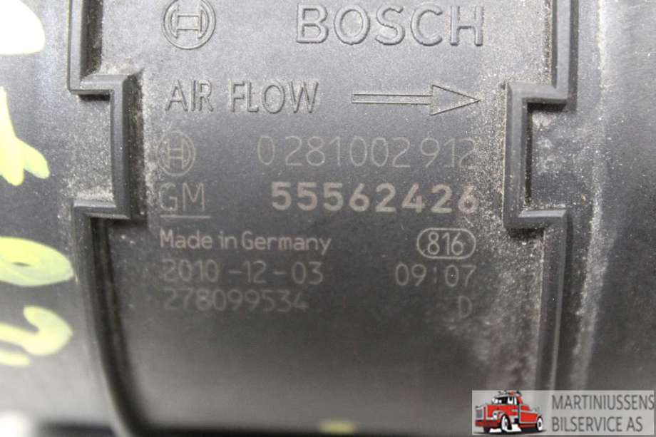 Luftmengde/luftmassemåler til Opel Insignia A 2009-2014  (OPEL|55562426|)