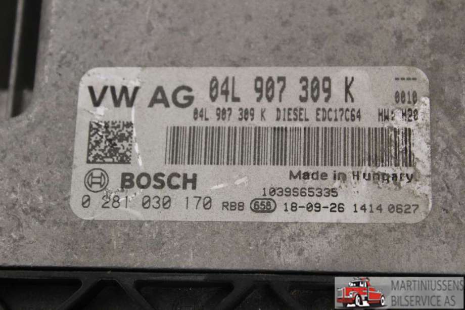 Styreenhet motor til VW Caddy 2015-2020 (Type III, Fase 3)  (VOLKSWAGEN||04L.907.309 K)