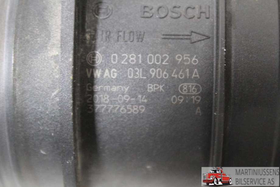 Luftmengde/luftmassemåler til VW Caddy 2015-2020 (Type III, Fase 3)  (VOLKSWAGEN||03L.906.461 A)
