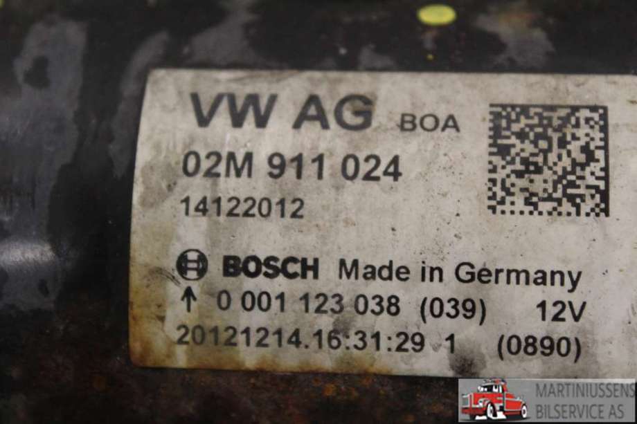 Starter diesel til Škoda Octavia 2009-2013 (Type II, Fase 2)  (SKODA||02M.911.024)