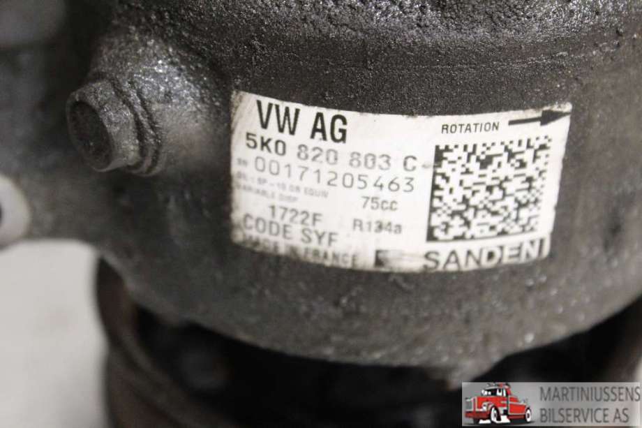 Aircondition kompressor til Audi A1 2010-2014 (Type I, Fase 1)  (AUDI||5K0 820 603 C)