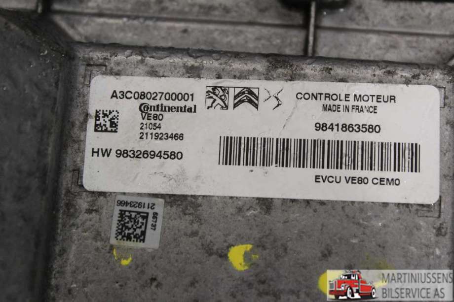 Styreenhet diverse til Peugeot Traveller 2017-->>  (PEUGEOT||9832694580)