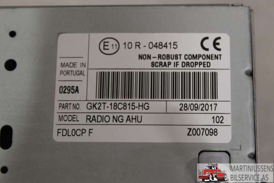 Bilstereo til Ford Transit Custom 2013-2023 (Type I)  (FORD|)