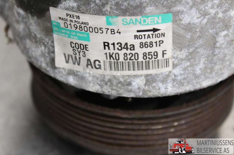 Aircondition kompressor til VW Passat 2005-2010 (B6) (B6) (VOLKSWAGEN||1K0 820 859 F)