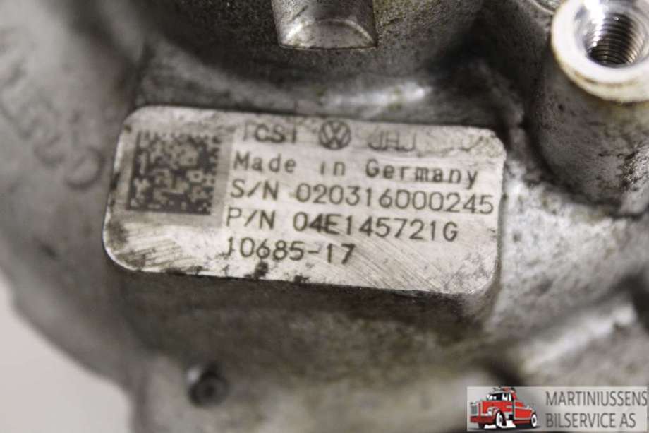 Turbo til VW e-Golf 2014-2017 (Fase 1)  (VOLKSWAGEN|04E 145 721 G|04E 145 721 GX|04E.145.721.G)