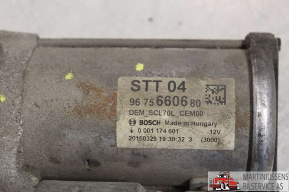 Starter diesel til Peugeot Partner 2015-2019 (Type II, Fase 2)  (PEUGEOT||96 756606 80)