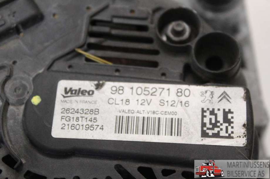 Dynamo til Peugeot Partner 2015-2019 (Type II, Fase 2)  (PEUGEOT||98 105271 80)