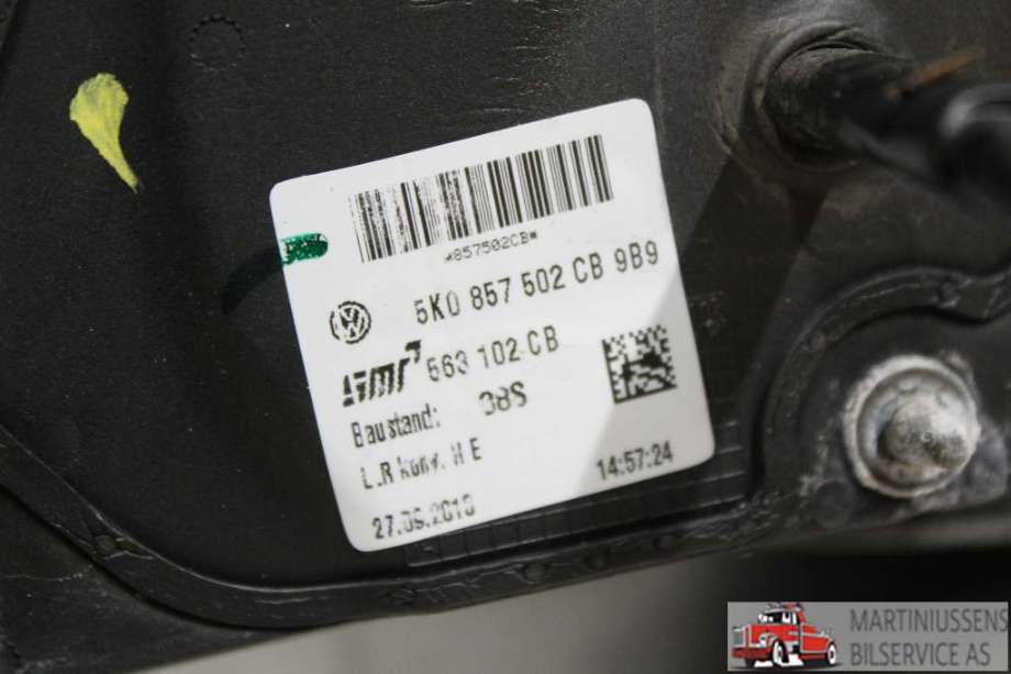 Speil høyre til VW Polo 1994-1999 (Type III, Fase 1)  (VOLKSWAGEN||5K0 857 502 CB 9B9)