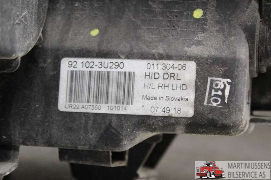 Frontlykt høyre xenon til Kia Sportage 2010-2016 (Type III)  (KIA||92 102-3U290)