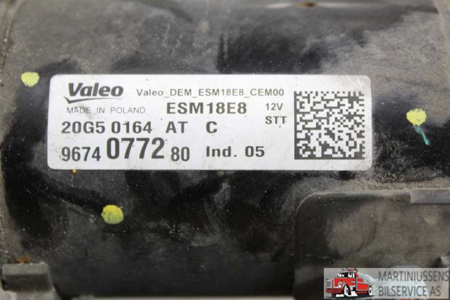 Starter til Peugeot 308 2013-2021 (Type II)  (PEUGEOT||9674077280)