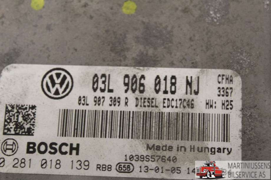 Styreenhet motor til VW Caddy 2010-2015 (Type III, Fase 2)  (VOLKSWAGEN||03L 906 018 NJ)