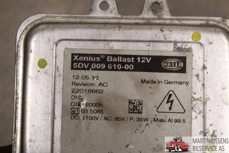 Styreenhet xenon/ballast til Škoda Octavia 2009-2013 (Type II, Fase 2)  (SKODA||5DV 009 610-00)