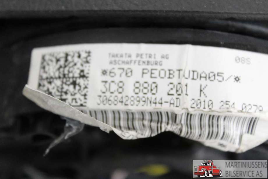 Airbag rattpute til VW Golf VI 2008-2012  (VOLKSWAGEN||3C8 880 201 K)